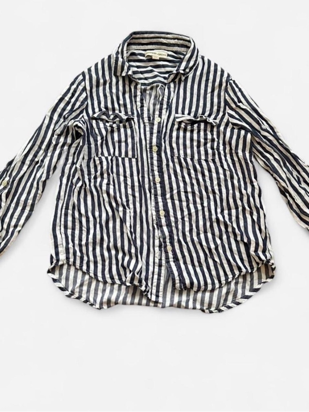 Alexander Jordan Navy and White Striped Top